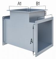 Тройник воздуховода прямоугольного сечения