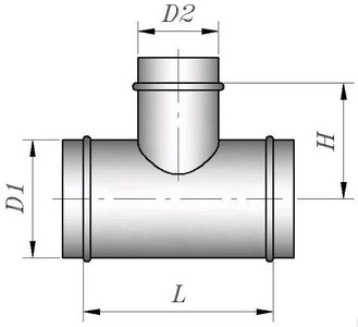 Тройник воздуховода круглого сечения