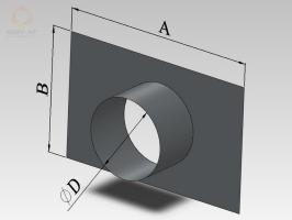 Врезка круглая в плоскость