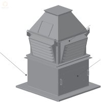 Крышные радиальные вентиляторы VKRF (выброс воздуха вверх)